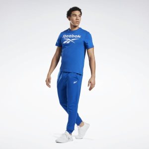 Reebok Graphic Series Stacked T Shirt Herren - Blau - DE 438-ADS